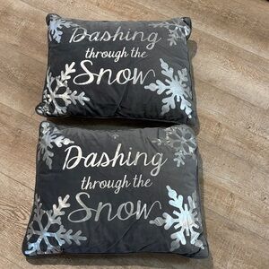 Festive Snowflake Holiday Pillows